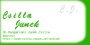 csilla junek business card